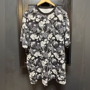 A$$Holes live forever gray/white/black tropical print t-shirt